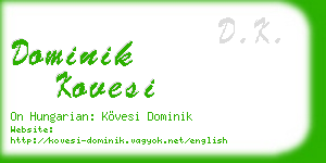 dominik kovesi business card