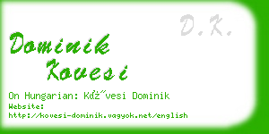 dominik kovesi business card